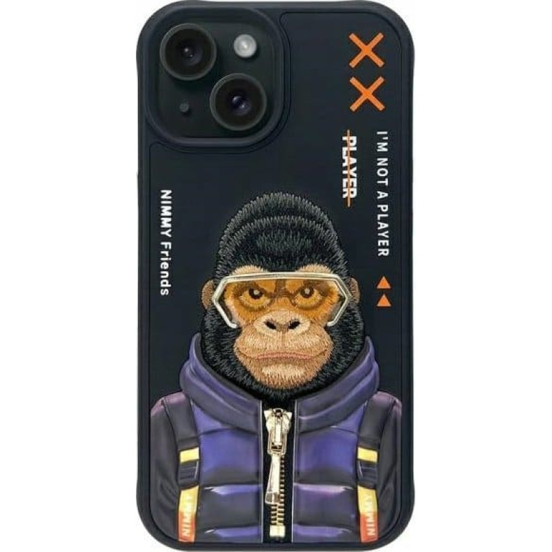 Audi Nimmy case iPhone 15 6.1" black/black Cool&Cute 2.0 Monkey