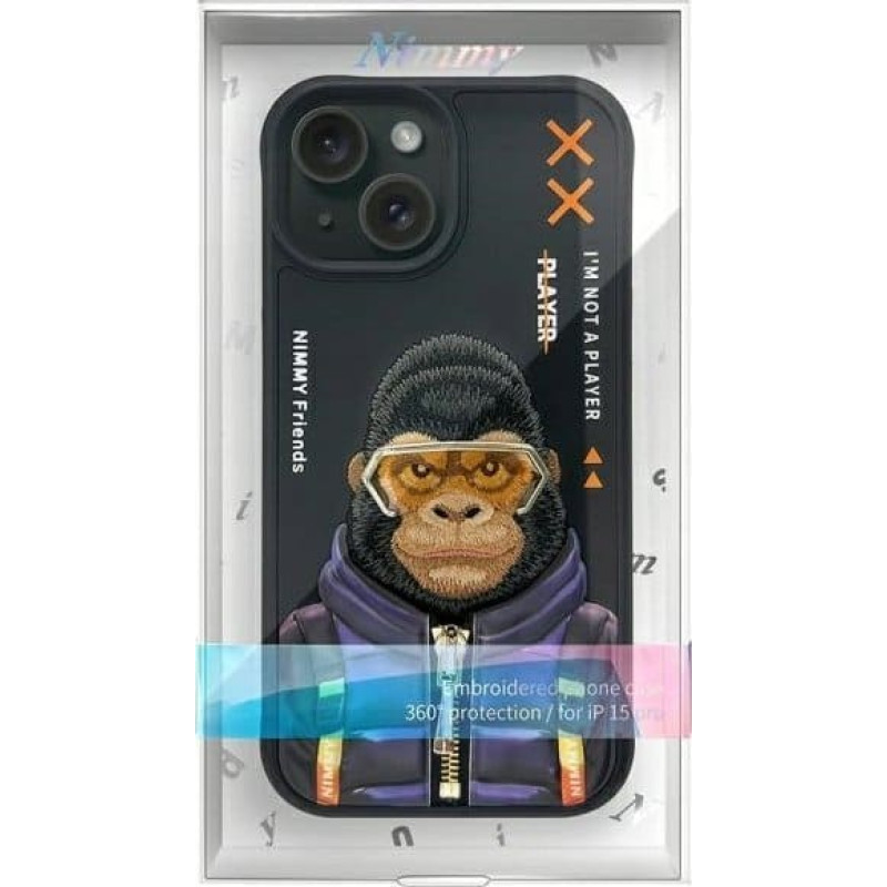Audi Nimmy case iPhone 15 6.1" black/black Cool&Cute 2.0 Monkey