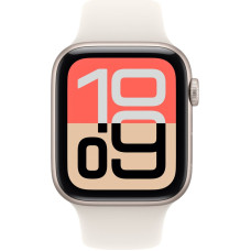 Apple Watch SE 3, Smartwatch silver, aluminum, 44 mm, polarstern sport band M/L