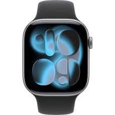 Apple Watch Series 11, smartwatch grey, aluminum, 46 mm, sports strap black M/L, cellular