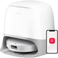 Roborock Qrevo CurvX, robot vacuum cleaner white, with multifunctional docking station 3.0 Thermo+