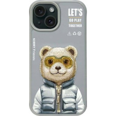 Philips Nimmy iPhone 15 6.1" case gray/grey Cool&Cute 2.0 Bear