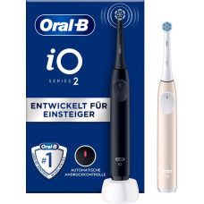 Oral-B Braun Oral-B iO Series 2 Night Black/Calm Pink with 2nd Handle, Electric Toothbrush Black