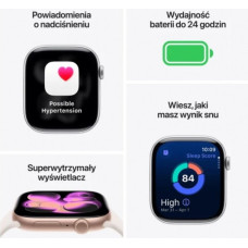 Apple Watch Series 11 GPS koperta 46 mm z aluminium w kolorze gwiezdnej szarości, pasek sportowy w kolorze czarnym - rozmiar M/L