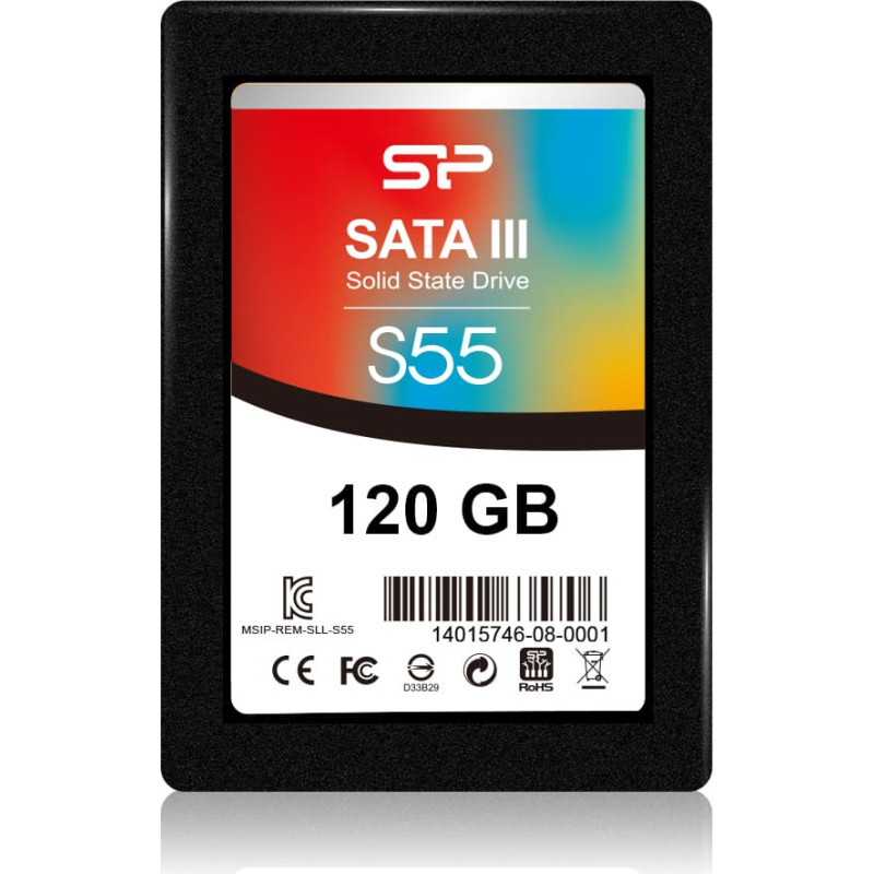 Silicon Power | Slim S55 | 120 GB | Solid-state drive interface SATA | Read speed 550 MB/s | Write speed 420 MB/s