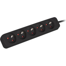 Lanberg Cable Power Strip, 5X French Outlets Quality-Grade Copper, 3 m | PS0-05E-0300-BK