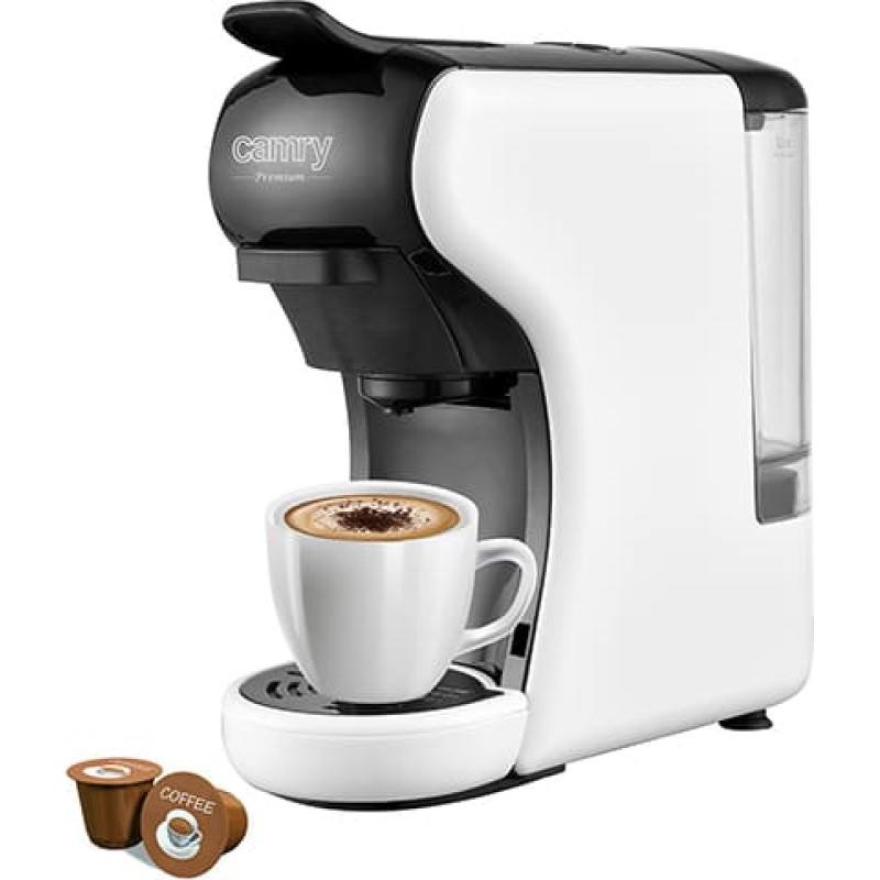 Camry | Multi-capsule Espresso machine | CR 4414 | Pump pressure 19 bar | Ground/Capsule | 1450 W | White/Black
