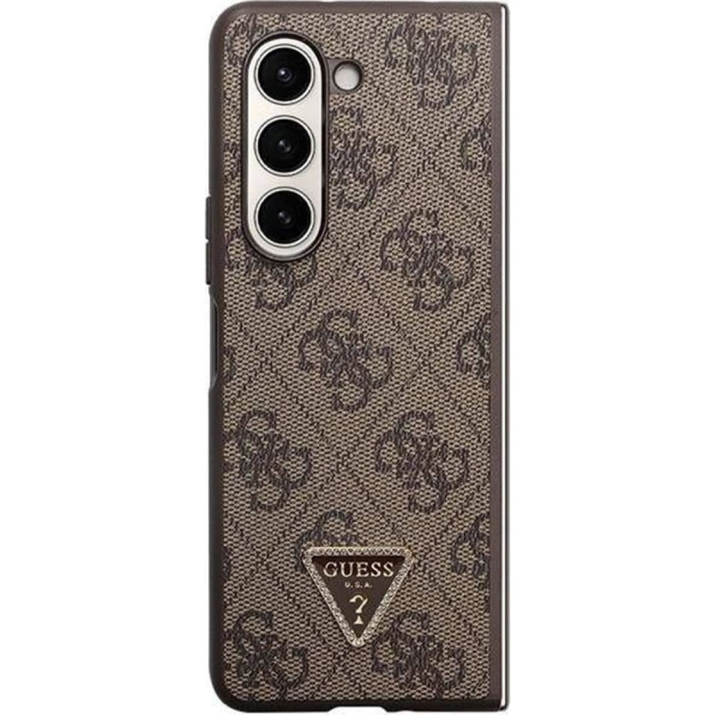 Guess Guess GUHCZFD5P4TDPW F946 Z Fold5 brązowy/brown hardcase Leather 4G Triangle Strass