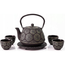 Mplco Dzbanek żeliwny z czarkami i podstawką KOGA, 1200 ml