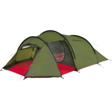 High Peak Tunnel Tent Falcon 4 (green/red, model 2023, with stem for luggage)