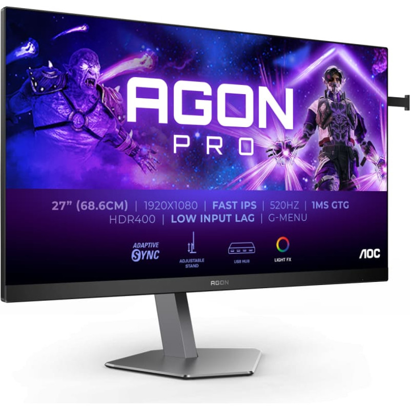 AOC G2 AG276FK kompiuterio monitorius 68,6 cm (27") 1920 x 1080 pikseliai &bdquo;Full HD&ldquo; LED Juoda, Pilka