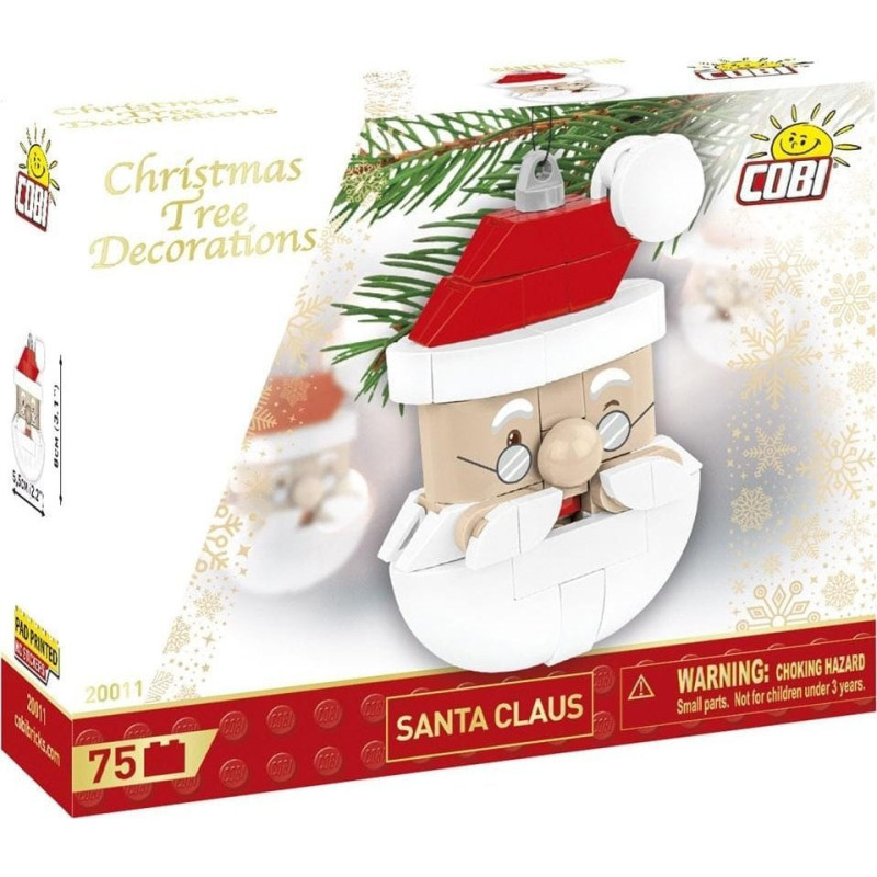 Cobi Dekoracja choinkowa z klocków - Mikołaj