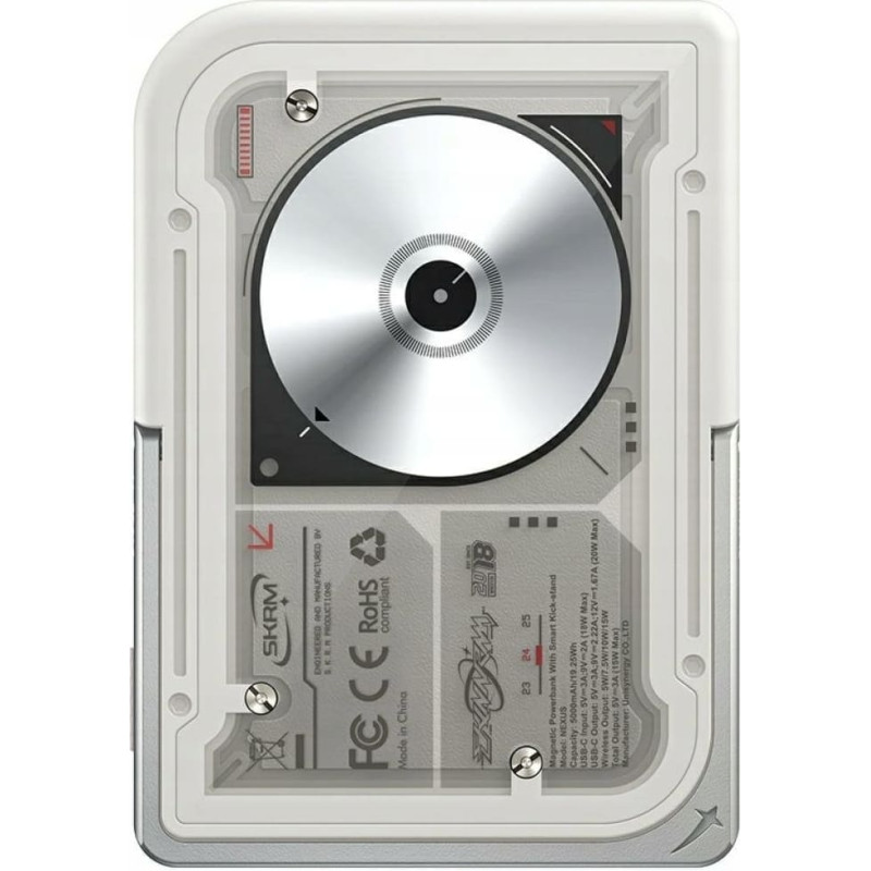 Skinarma Powerbank SKINARMA Powerbank Nexus Nova Magnetic Kick-Stand 5000mAh 20W PD USB-C MagSafe jasno szary