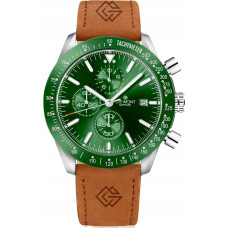 Giewont Zegarek Giewont Zegarek Męski Chronograph Sapphire Brązowo Zielony GW8720-A3