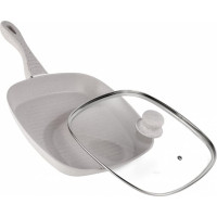 Griliaus keptuvė, aliuminio, su dangčiu, nelimpančia danga 28x4cm HR-BET-GRILL28 HEINNER