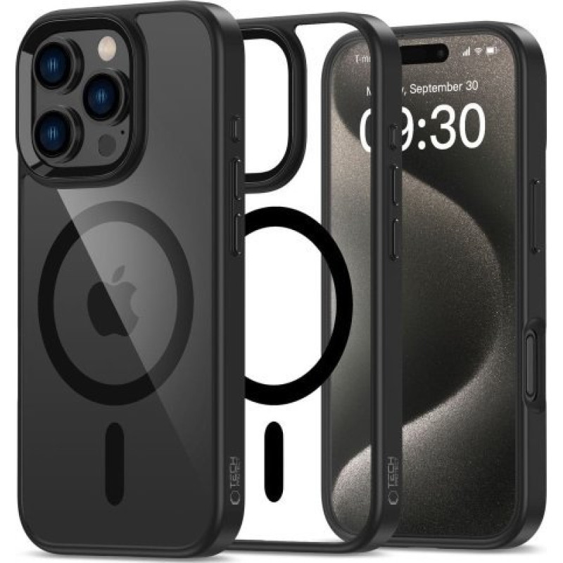 Tech-Protect TECH-PROTECT MAGMAT MAGSAFE IPHONE 16 PRO BLACK/CLEAR