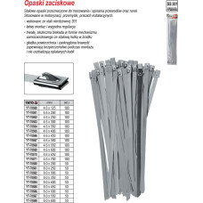 Yato OPASKI ZACISKOWE ZE STALI NIERDZEWNEJ   4,6x250mm /100szt.