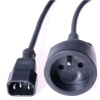 Premiumcord Power cable PremiumCord PREMIUMCORD Cable napájecí 230V prodlužovací 23 cm s EURO connector for UPS - ppu1-01