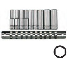 Teng Tools Set of 6-angle adapters 1/4" 4-13mm long 9piece (73090102)