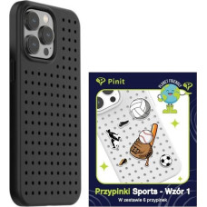 Pinit Zestaw Etui Pinit Dynamic + Sports Pin iPhone 14 Pro Max 6.7" czarny/black wzór 1