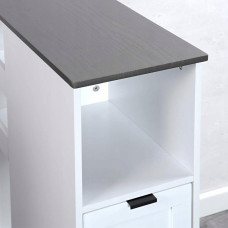 Kesper Wózek kuchenny z koszem na śmieci, biały, KESPER