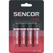 Sencor Bateria cynkowo-węglowa, AA (LR6), AA, 1.5V, Sencor, blistr, 4-pack