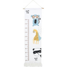 Home Styling Collection Miarka wzrostu na ścianę płócienna z frędzlami, do 160 cm wzrostu, 40 x 140 cm