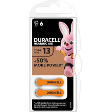 Duracell Bateria cynkowo-powietrzna., ZA13, PR48, AC13, DA13, do aparatów słuchowych, Duracell, blistr, 6-pack, 42436
