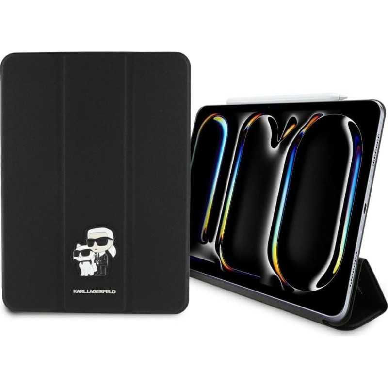 Karl Lagerfeld KLFC11PM24SAKCK iPad Pro   11" 2024 Book Cover czarny/black Saffiano Magnetic Karl &Choupette