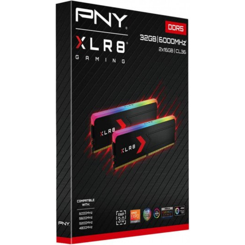 PNY Pamięć DDR5 XLR8 RGB 64GB (2x32GB) 6000 C30