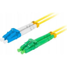 Lanberg Patchcord światłowodowy Lanberg SM LC/APC-LC/UPC DUPLEX 3.0MM LSZH G657A1 1m żółty
