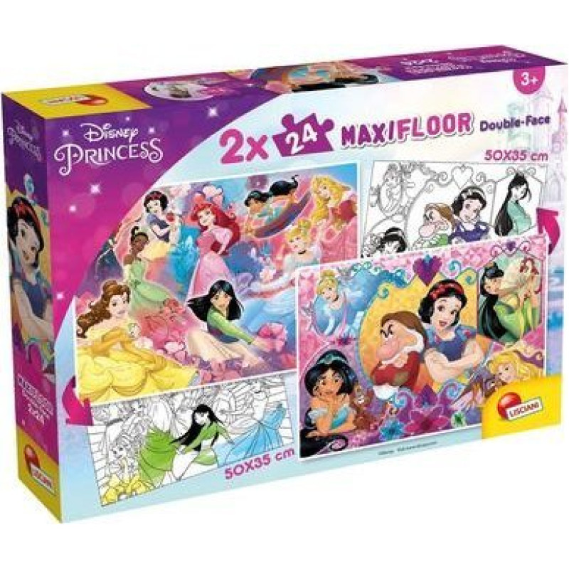 Lisciani LISICAN DISNEY PUZZLE MAXIFLOOR 2 X 24 PRINCESS