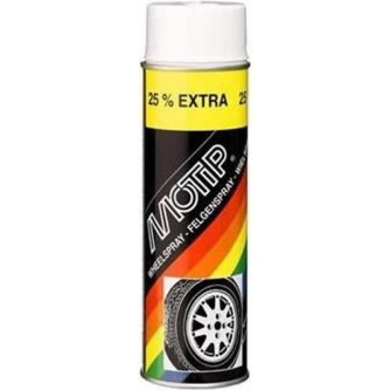 Motip Purškiami dažai WHEEL SPRAY juodi matiniai 500ml, Motip