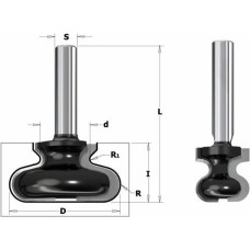 CMT Freza S=8mm, D=19,05mm, CMT