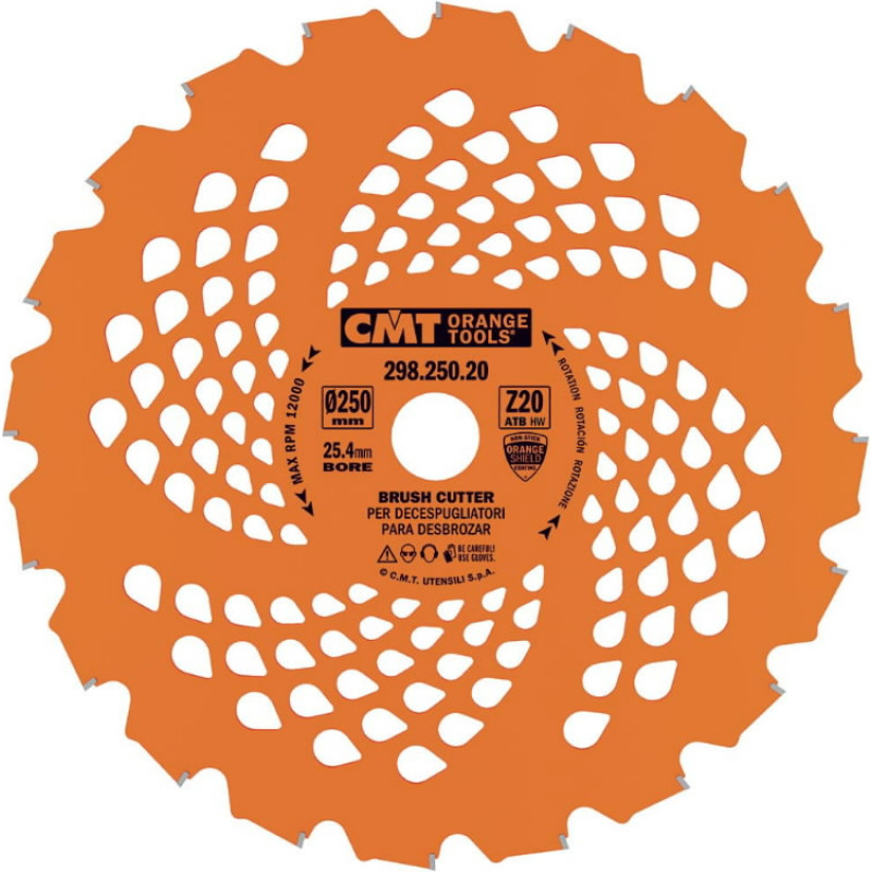 CMT Medžių ir žolės pjovimo diskas 250 x 25,4 mm, Z20, CMT