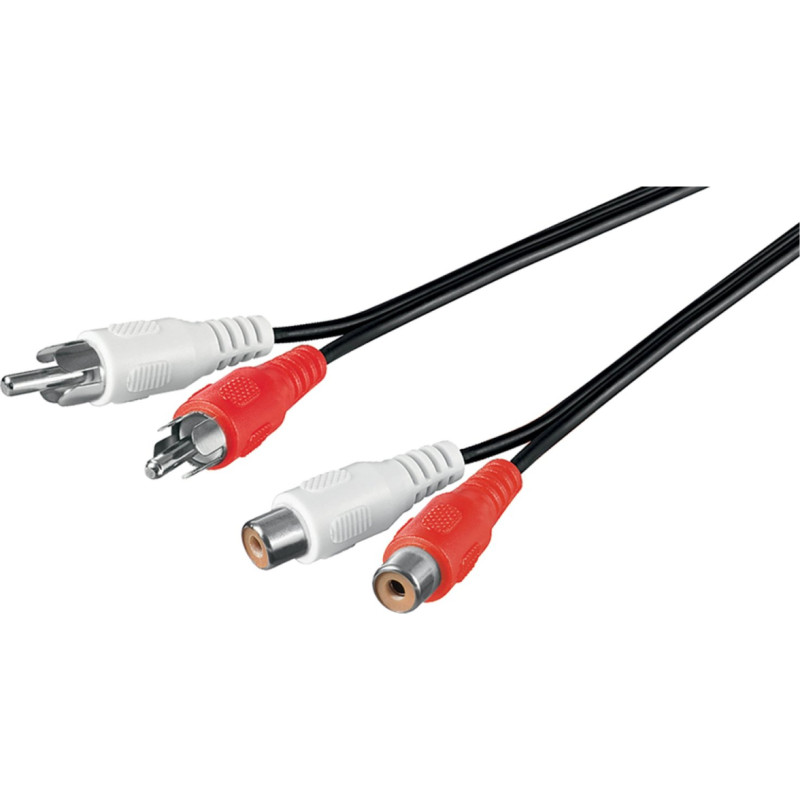Goobay Cable 2x Cinch extension cable 5m