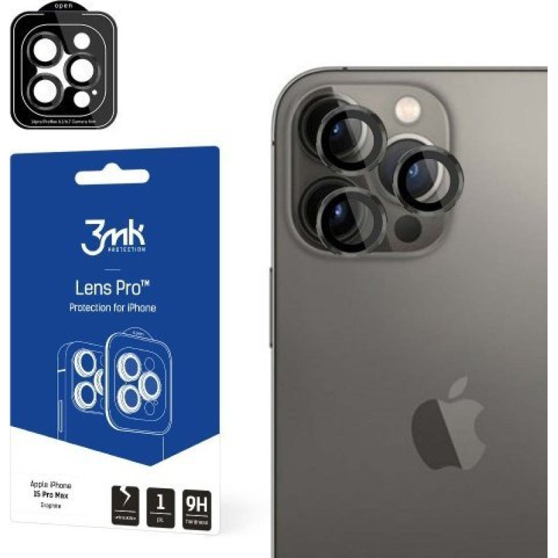 3MK Lens Protection Pro iPhone 15 Pro 6.1" graphite/graphice lens protection