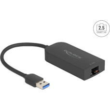 Delock USB Type-A Adapter to 2.5 Gigabit, LAN Adapter black