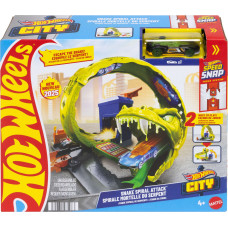 Mattel Hot Wheels Snake Coil Attack Playset with Die-Cast Toy Car, Race Track