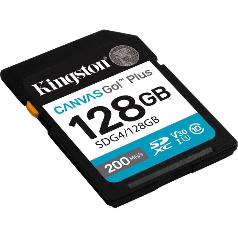 Kingston | Canvas Go! Plus | 128 GB | SD | Flash memory class Class 10, UHS-I, U3, V30