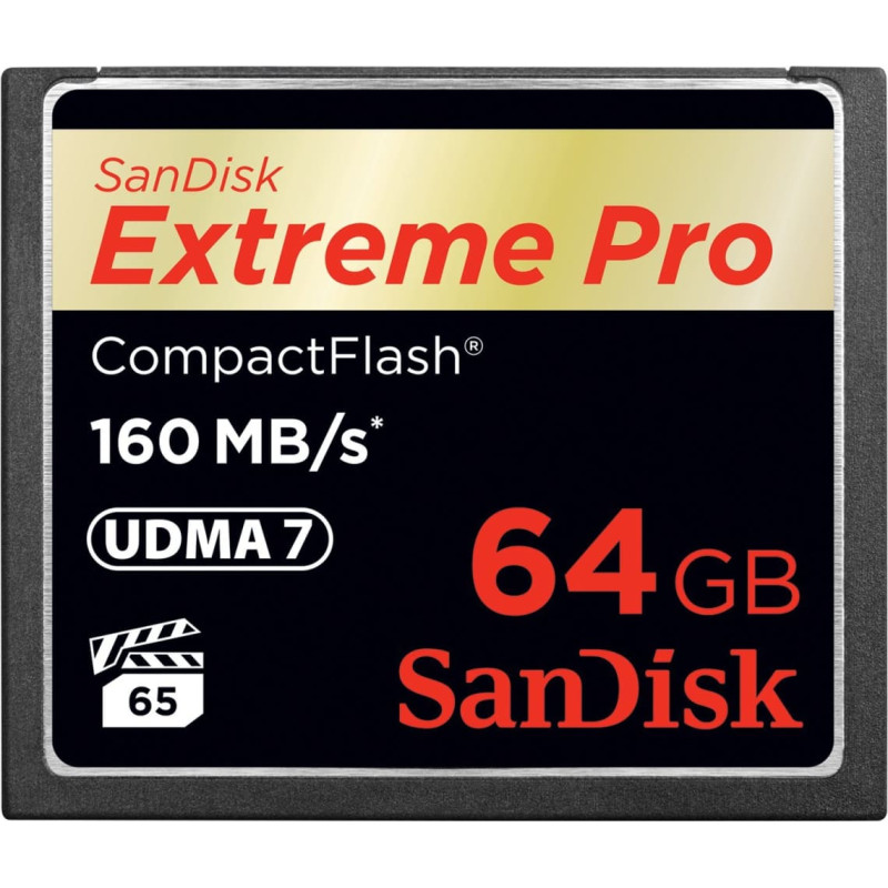 Sandisk Extreme Pro CF      64GB 160MB/s         SDCFXPS-064G-X46