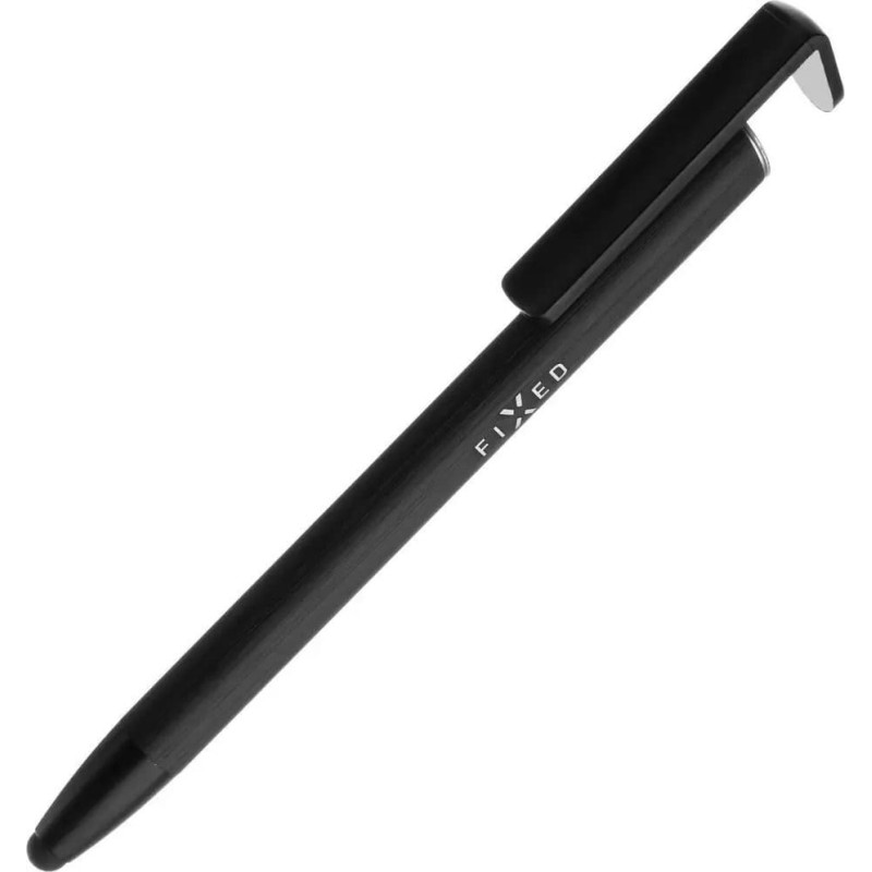 Fixed | Pen With Stylus and Stand | 3 in 1 | Pencil | Stylus for capacitive displays; Stand for phones and tablets | Black
