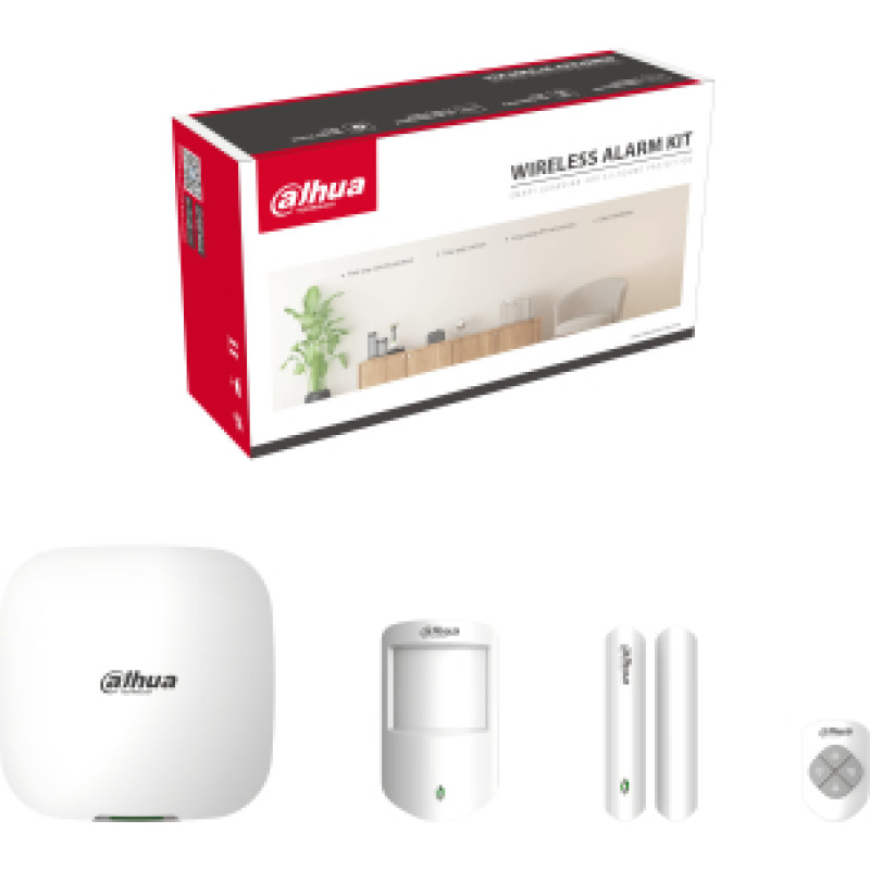Dahua Technology ART-ARC3000H-03-FW2(868) apsaugos signalizacijos sistema „Wi-Fi“ Balta