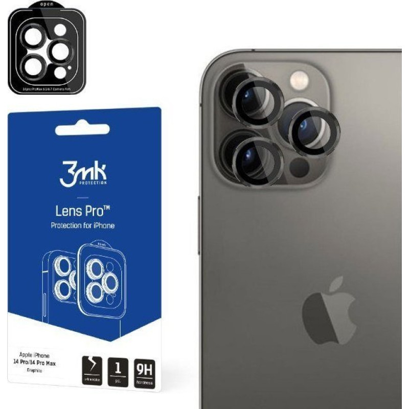 3MK Hybrid glass for camera lens 3MK Lens Protection Pro Apple iPhone 14 Pro/14 Pro Max graphite/graphice
