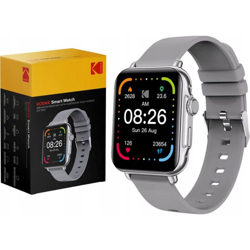 Kodak Zegarek Smartwatch Ip68 Gps Tętno Saturacja 10 Dni Czuwania / Kodak Sw-7203