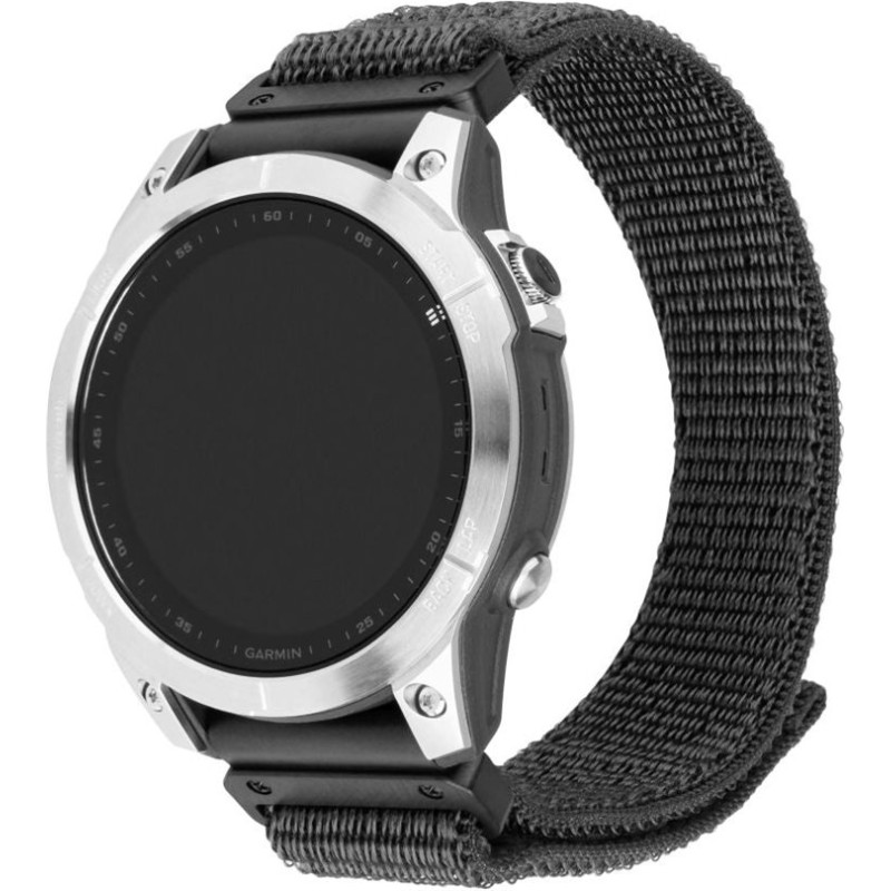 Fixed | Sporty Strap for Garmin QuickFit 22mm | 160-210 mm | Dark gray | Nylon