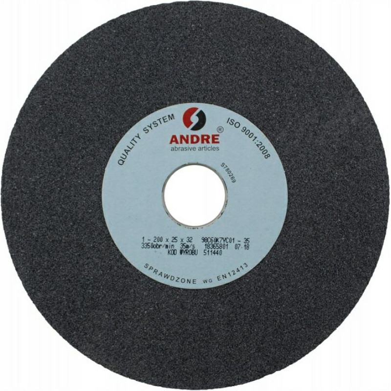 Andre ŚCIERNICA PŁASKA 200mm x 25mm x 32mm 98C60K7VC01-35 CZARNA "TYP 1"