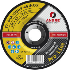 Andre TARCZA DO SZLIFOWANIA METALU 125 x 6,0mm INOX PRO LINE 95A30QBF