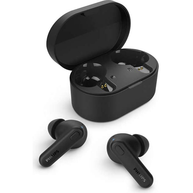Philips TAT1108BK Ausinės be mikrofono ir ausinės su mikrofonu Laisvų rankų įranga Bevielis Įki&scaron;amos į ausį Skambučiai / muzika Bluetooth Juoda