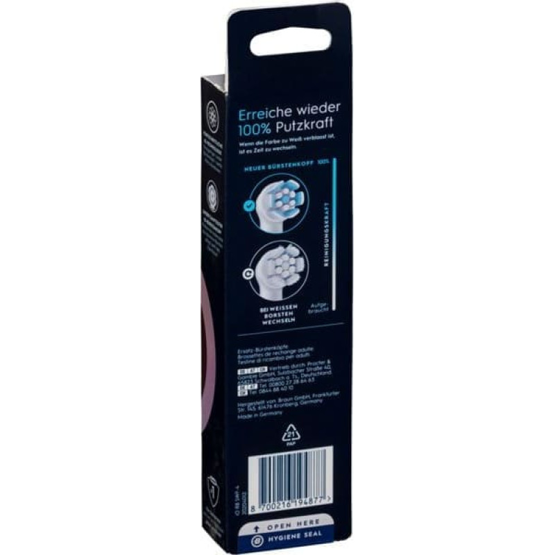 Oral-B Braun Oral-B iO Gentle Cleaning 4-pack, white brush heads, for sensitive areas and healthier gums